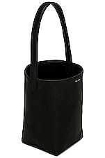The Row Small North South Park Tote Bag in Black PLD, view 5, click to view large image.