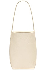 The Row Small North South Park Tote Bag in Ivory PLD, view 3, click to view large image.