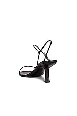 The Row Bare Heeled Sandals in Black, view 3, click to view large image.