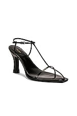 The Row T Bar Heel Sandals in Black, view 2, click to view large image.