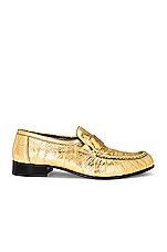 The Row Soft Loafers in Gold | FWRD