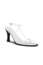 The Row T Bar Heel Sandals in Optic White, view 2, click to view large image.