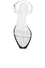 The Row T Bar Heel Sandals in Optic White, view 4, click to view large image.