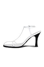 The Row T Bar Heel Sandals in Optic White, view 5, click to view large image.