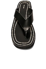 The Row Ginza Sandal in Black, view 4, click to view large image.