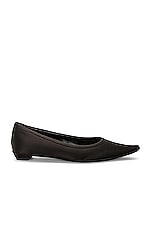 The Row Claudette Flat in Black, view 1, click to view large image.