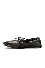 The Row Lucca Moccasin in Black, view 5, click to view large image.