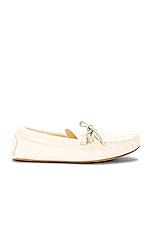 The Row Lucca Moccasin in Milk, view 1, click to view large image.