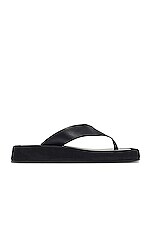 The Row Ginza Thong Sandals in Black, view 1, click to view large image.