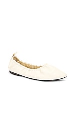 The Row Glove Ballet Flat in Ivory, view 2, click to view large image.