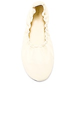 The Row Glove Ballet Flat in Ivory, view 4, click to view large image.