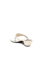 The Row Graphic Thong Kitten Sandal in Ivory, view 3, click to view large image.