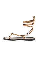 The Row Knot Flat Sandal in Beige, view 5, click to view large image.