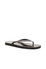 The Row City Flip Flop in Black, view 2, click to view large image.