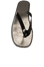 The Row City Flip Flop in Black, view 4, click to view large image.