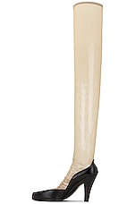 The Row Sock Pump in Black & Nude, view 5, click to view large image.