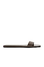 The Row Chocolate Flat Sandal in Brasil FWRD