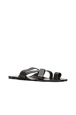 The Row Kris Sandal in Black, view 2, click to view large image.