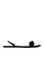 The Row Bow Sandal in Black, view 1, click to view large image.