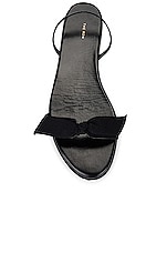 The Row Bow Sandal in Black, view 4, click to view large image.