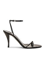 The Row Cleo Sandal in Black, view 1, click to view large image.