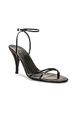 The Row Cleo Sandal in Black, view 2, click to view large image.