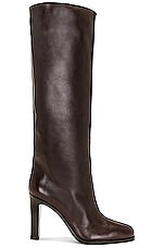 The Row Wide Shaft Boot in Dark Brown, view 1, click to view large image.