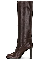 The Row Wide Shaft Boot in Dark Brown, view 5, click to view large image.