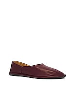 The Row Canal Slip On Slippers in Dark Burgundy, view 2, click to view large image.