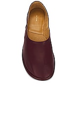 The Row Canal Slip On Slippers in Dark Burgundy, view 4, click to view large image.