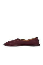 The Row Canal Slip On Slippers in Dark Burgundy, view 5, click to view large image.