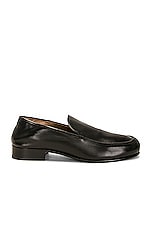 The Row Flynn Loafer in Black, view 1, click to view large image.
