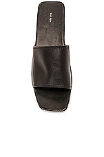 The Row Tate Slide Sandal in Black, view 4, click to view large image.