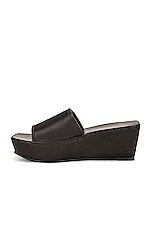The Row Tate Slide Sandal in Black, view 5, click to view large image.