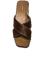 The Row Tate X Sandal in Brown, view 4, click to view large image.
