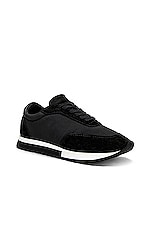 The Row Owen Runner Sneaker in Black & Black, view 2, click to view large image.