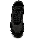 The Row Owen Runner Sneaker in Black & Black, view 4, click to view large image.