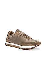 The Row Owen Runner Sneaker in Grey & Beige, view 2, click to view large image.