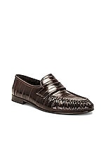 The Row Soft Loafer in Brown, view 2, click to view large image.