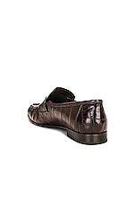 The Row Soft Loafer in Brown, view 3, click to view large image.