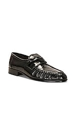 The Row Soft Loafer in Black, view 2, click to view large image.