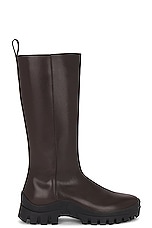 The Row Greta Moto Boot in Chocolate, view 1, click to view large image.