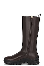 The Row Greta Moto Boot in Chocolate, view 5, click to view large image.