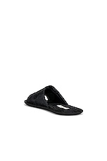 The Row Frances Open Toe Slipper in Black, view 3, click to view large image.