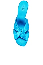 The Row Soft Knot Mule Sandal in Pool, view 4, click to view large image.