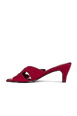 The Row Soft Knot Mule Sandal in Red, view 5, click to view large image.