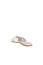 The Row Soft Knot Flat Sandal in Chocolat Blanc & Cork, view 3, click to view large image.