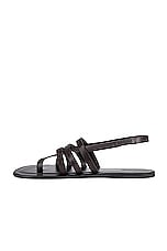 The Row Line Sandal in Dark Brown, view 5, click to view large image.