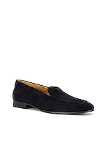 The Row Sophie Loafer in DEEP NAVY, view 2, click to view large image.