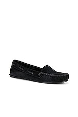 The Row Mabel Moc Loafer in Black, view 2, click to view large image.